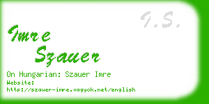 imre szauer business card